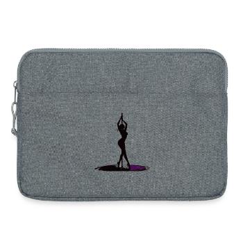 Pole Dance Silhouette Frau in High Heels Design - Laptoptasche 15" - Grau meliert - Vorne