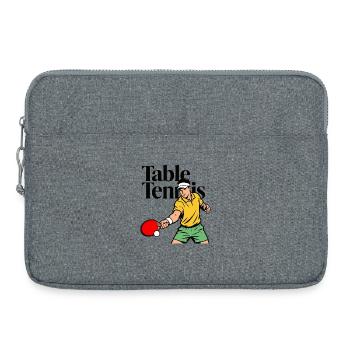 Tennis de table - Sacoche pour ordinateur portable 15 pouces - gris chiné - Devant