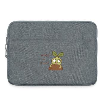 Adopt a Plant Cute Seedling - Laptop bag 15" - heather grey - Front