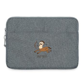 Schütze-Horoskop-Doodle - Laptoptasche 15" - Grau meliert - Vorne