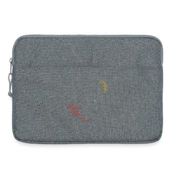 Gift idea for a kitesurfer with kitesurfing - Laptop bag 15" - heather grey - Front