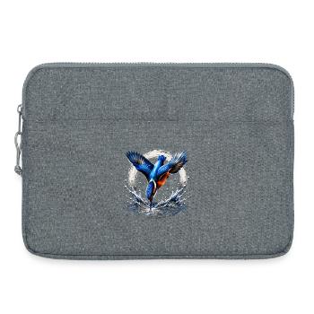 Eisvögler-Design - Laptoptasche 15" - Grau meliert - Vorne