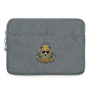 Bräutigams Letzter Abend Party Bär - Laptoptasche 15" - Grau meliert - Vorne