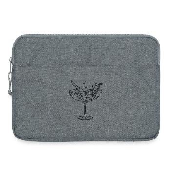 Flapper Girl im Coupé Glas Line Art Design - Laptoptasche 15" - Grau meliert - Vorne
