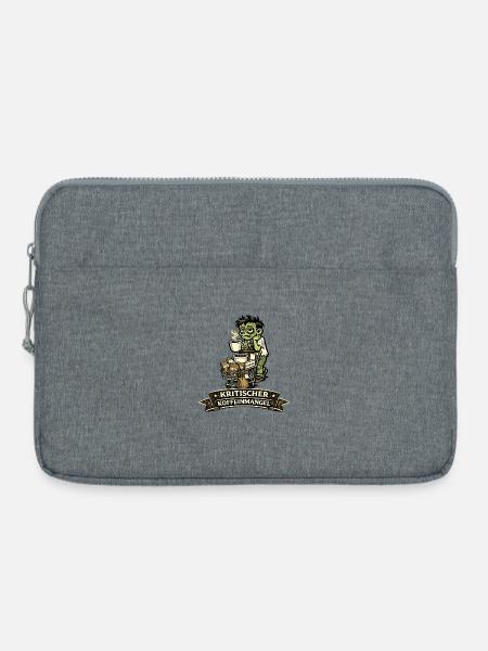 Kritischer Koffeinengel - Laptoptasche 15" - Grau meliert