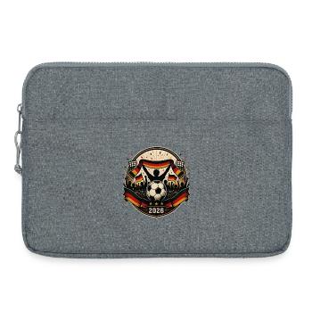 Football Summer Germany 2026 Fan Badge - Laptop bag 15" - heather grey - Front