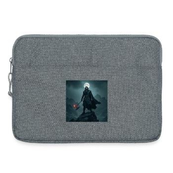 Krieger der Berge – Heidnische Axt und Mond - Laptoptasche 15" - Grau meliert - Vorne