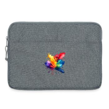 Farbspritzer Explosion - Laptoptasche 15" - Grau meliert - Vorne