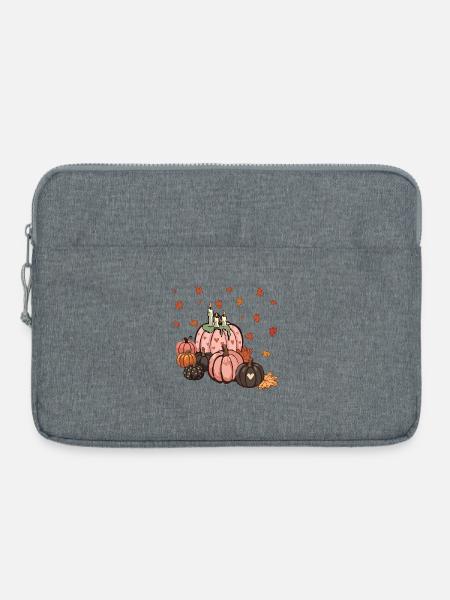 Kürbisse und Kerzen - Laptoptasche 15" - Grau meliert