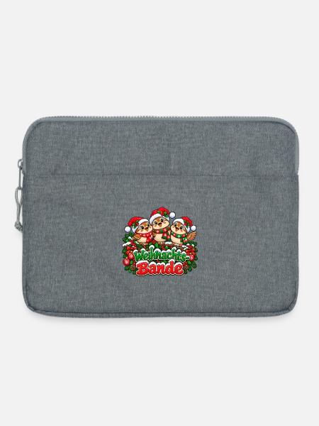 Weihnachts Bande Vögel Trio - Laptoptasche 15" - Grau meliert