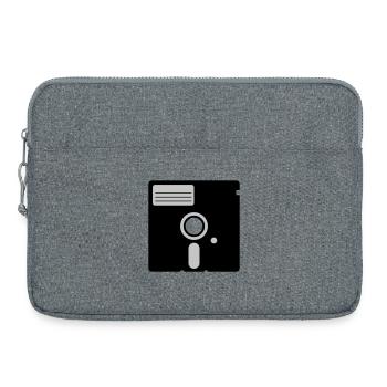 retro floppy disk - Laptoptasche 15" - Grau meliert - Vorne