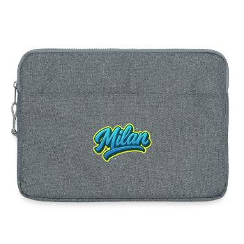 Graffiti Prénom Léon cadeau idéal imprimable - Sacoche pour ordinateur portable 15 pouces - gris chiné - Devant