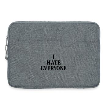 Je déteste tout le monde - Sacoche pour ordinateur portable 15 pouces - gris chiné - Devant