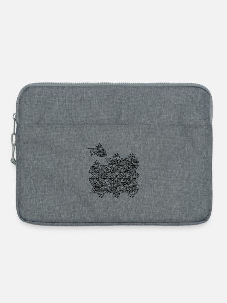 Escher Fish - Laptoptasche 15" - Grau meliert
