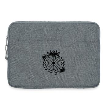 Target with a crown and laurel - Laptop bag 15" - heather grey - Front