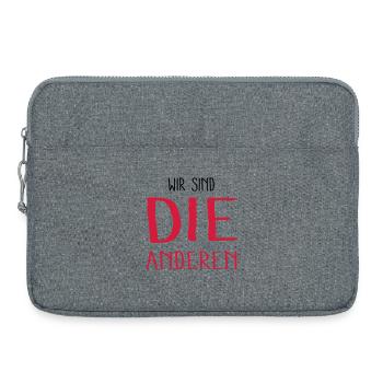 wir sind die anderen - Laptoptasche 15" - Grau meliert - Vorne