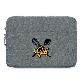 Chef | Chefkoch | Cook - Sacoche pour ordinateur portable 15 pouces - gris chiné - Devant