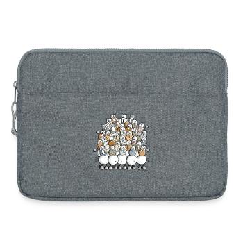 Funny Horses - Horse - Laptop bag 15" - heather grey - Front