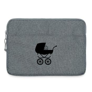 poussette - Sacoche pour ordinateur portable 15 pouces - gris chiné - Devant