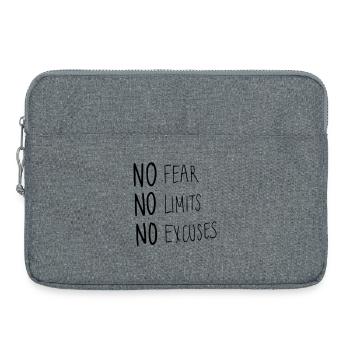 No Fear No Limit No Excuses - Laptoptasche 15" - Grau meliert - Vorne