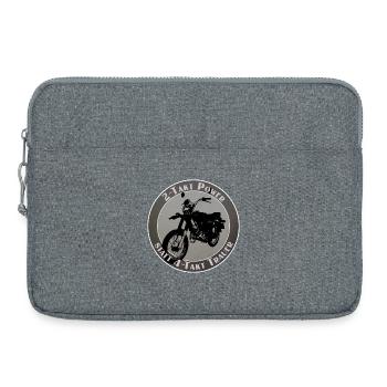 2-Takt Power, statt 4-Takt Trauer - Laptoptasche 15" - Grau meliert - Vorne