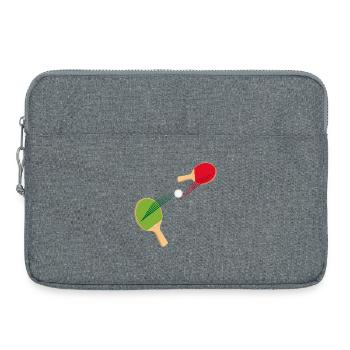 deux raquettes de ping-cong avec balle - Sacoche pour ordinateur portable 15 pouces - gris chiné - Devant