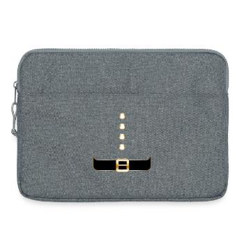 Golden Belt Minimal Line Art - Laptop bag 15" - heather grey - Front