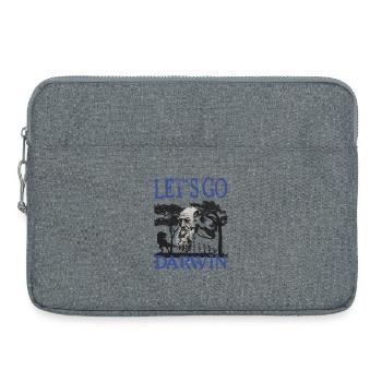 Charles Darwin Evolution textile gift idea - Laptop bag 15" - heather grey - Front