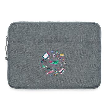 Ambiance nostalgique des années 90 - Sacoche pour ordinateur portable 15 pouces - gris chiné - Devant