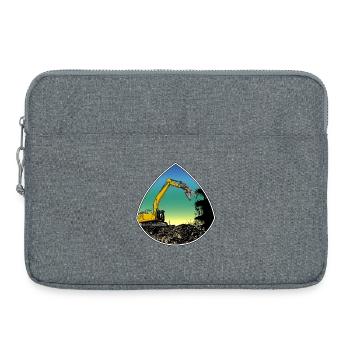 Pelle détachable - Sacoche pour ordinateur portable 15 pouces - gris chiné - Devant