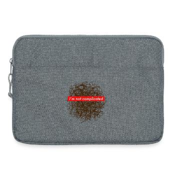 Spruch kompliziert verwirrt einfach cool chaos lol - Laptoptasche 15" - Grau meliert - Vorne
