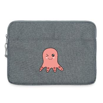 Kawaii Animaux Poulpe - Sacoche pour ordinateur portable 15 pouces - gris chiné - Devant