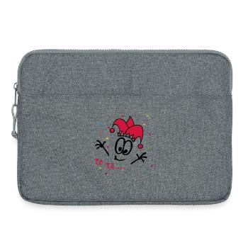 Fasching, Karneval, Konfetti - Laptoptasche 15" - Grau meliert - Vorne