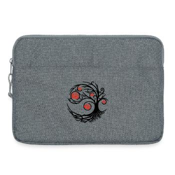 Seltsame schwarze Rose - Laptoptasche 15" - Grau meliert - Vorne
