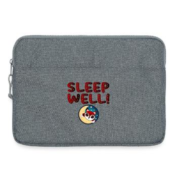 Schlafen Sie gut - Sleeping FOX at the Moon - Tier - Laptoptasche 15" - Grau meliert - Vorne