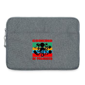 Cuisinier de poulpe - Sacoche pour ordinateur portable 15 pouces - gris chiné - Devant