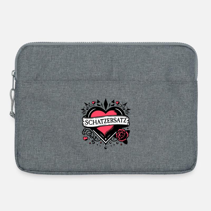 Schatzersatz - Laptoptasche 15" - Grau meliert