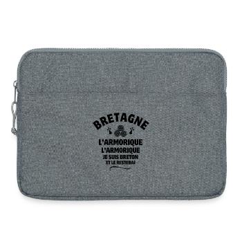Brittany, Breton, Armorica - Laptop bag 15" - heather grey - Front