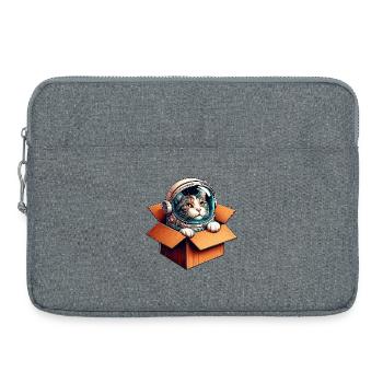 Astronaut Cat - Laptop bag 15" - heather grey - Front