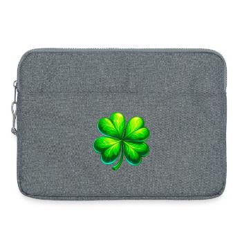Trèfle à quatre feuilles - Sacoche pour ordinateur portable 15 pouces - gris chiné - Devant