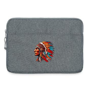 Amérindien Américain - Sacoche pour ordinateur portable 15 pouces - gris chiné - Devant