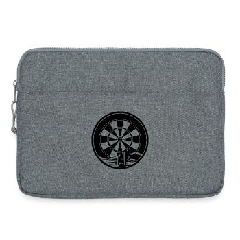 Dessin de fléchettes - Sacoche pour ordinateur portable 15 pouces - gris chiné - Devant