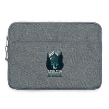 Der Weg ist das Ziel - Laptoptasche 15" - Grau meliert - Vorne