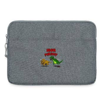Dessin animé Dinos - Sacoche pour ordinateur portable 15 pouces - gris chiné - Devant