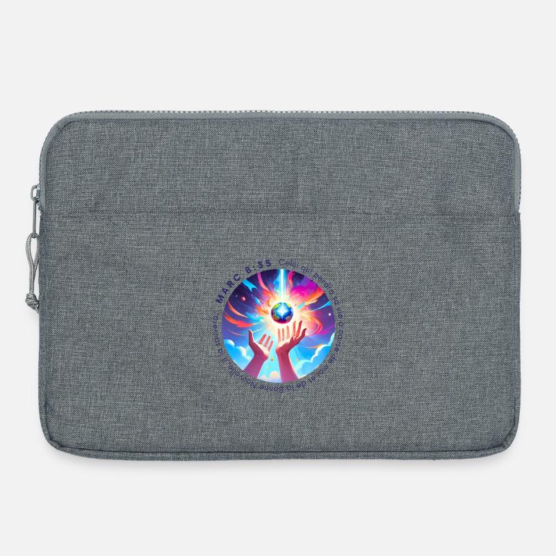 Geschmolzene kosmische Energie - Laptoptasche 15" - Grau meliert