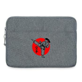 Karate Yokogeri female - Laptop bag 15" - heather grey - Front