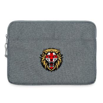 England George Cross Flagge Heftiges Löwengesicht Design - Laptoptasche 15" - Grau meliert - Vorne