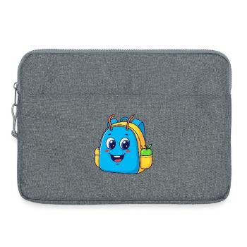 Cheerful backpack with apple motif - Laptop bag 15" - heather grey - Front
