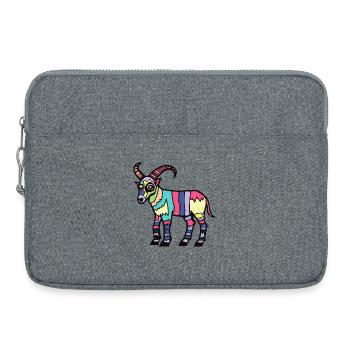 Chèvre de montagne Halloween Zombie - Sacoche pour ordinateur portable 15 pouces - gris chiné - Devant
