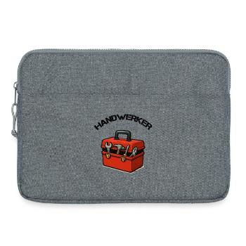 Roter Werkzeugkoffer Design - Laptoptasche 15" - Grau meliert - Vorne